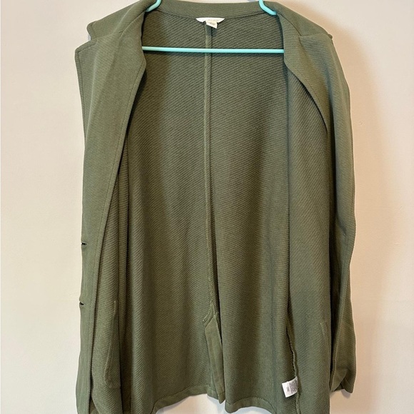 Caslon "NWT" Relaxed French Terry Blazer Green Sorrel Size XL - Picture 10 of 16